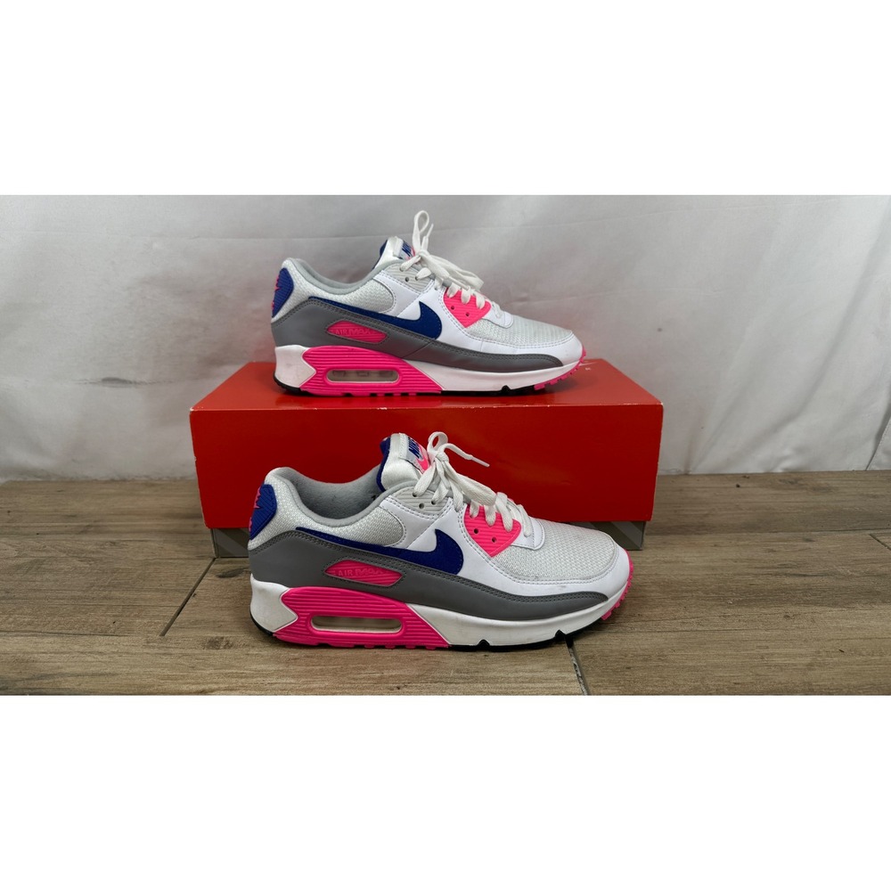 Nike Air Max III 90 Womens 10 White Vast Grey Concord Pink CT1887-100 Sneaker